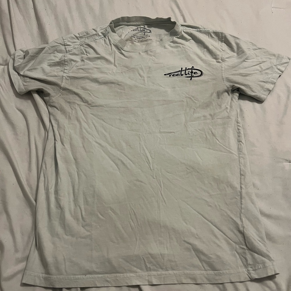 Reel Life White Men's T-Shirt Large